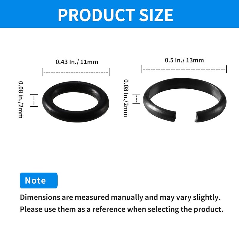 Timsec 10 Packs Impact Retaining Ring Clips with O-Rings, 1/2" Friction Rings Socket Retainer Kit for Electric & Pneumatic Impact Wrench, Square Drive Replacement Parts - Image 2